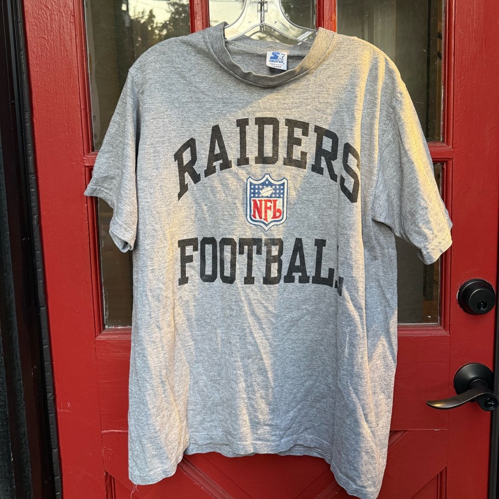 Vintage Starter Raiders Gray T-Shirt